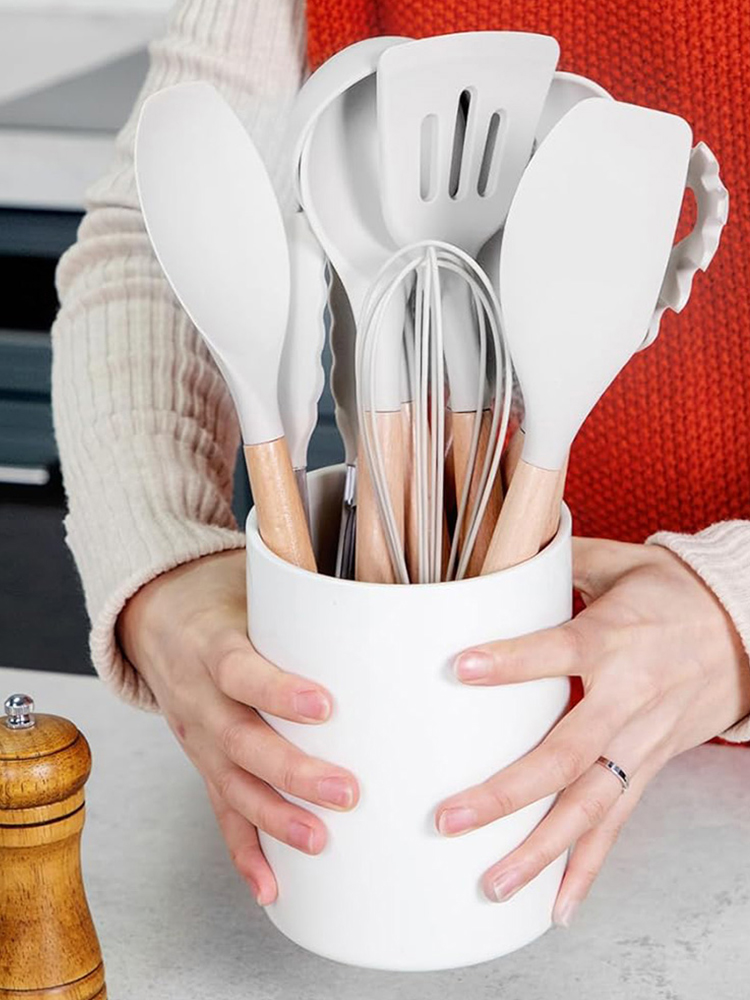Home Cooking Utensil Set - 12Pcs Kitchen Utensil Set Heat-Resistant Cookware