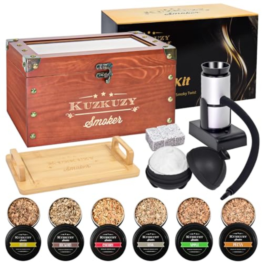 Smoker Box Wood Chip - Cocktail Smoker Kit - Whiskey Smoker
