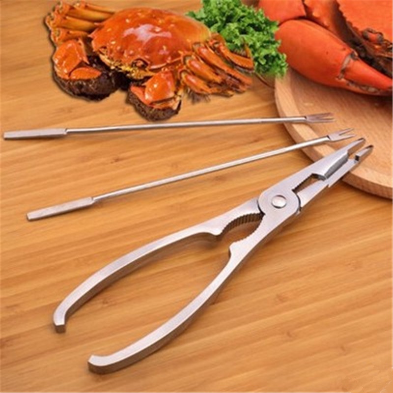 Home Cooking Utensil Set - 3Pcs/Set Stainless Steel Seafood Cracker Pick