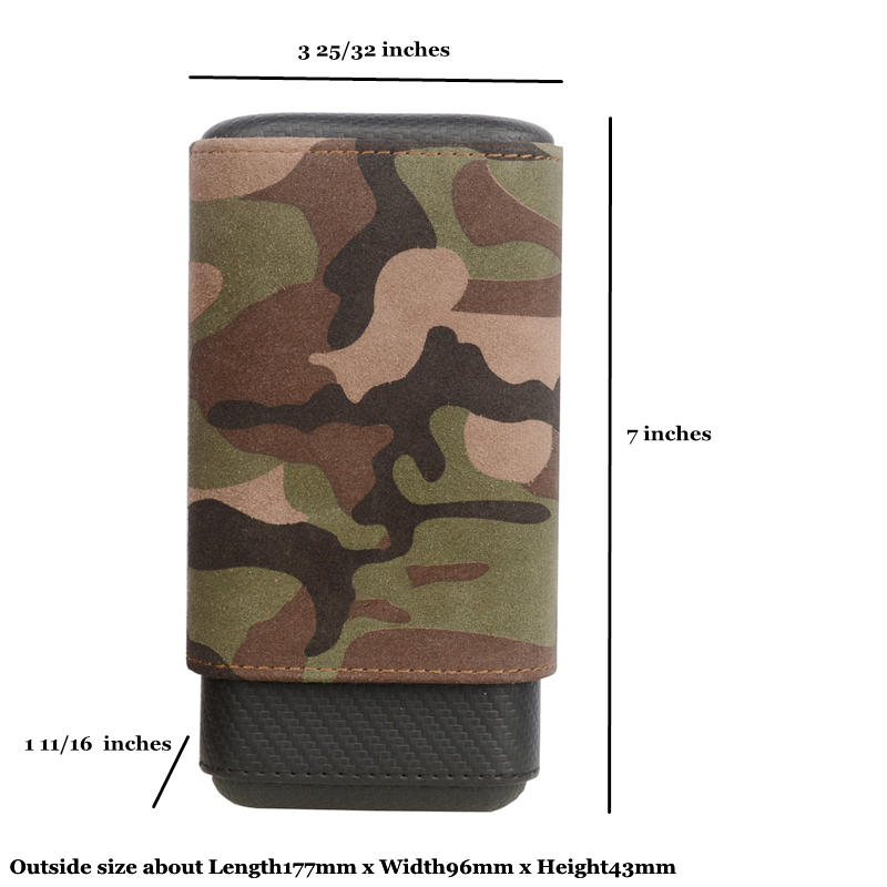 Smoker Box Wood Chip - Super Large Cigar Case Camouflage Cigar