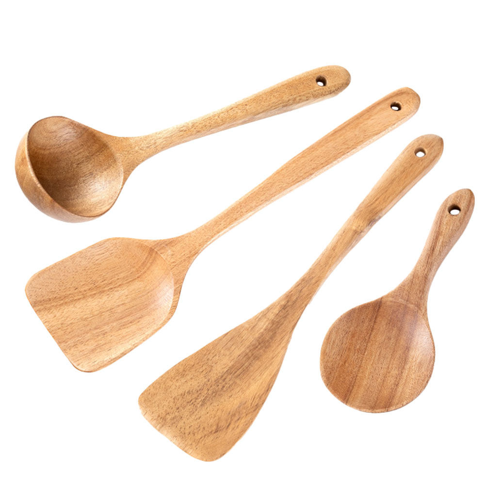 1Set Wooden Spoon Utensil Set  - مراجعة Home Cooking Utensil Set وسعره