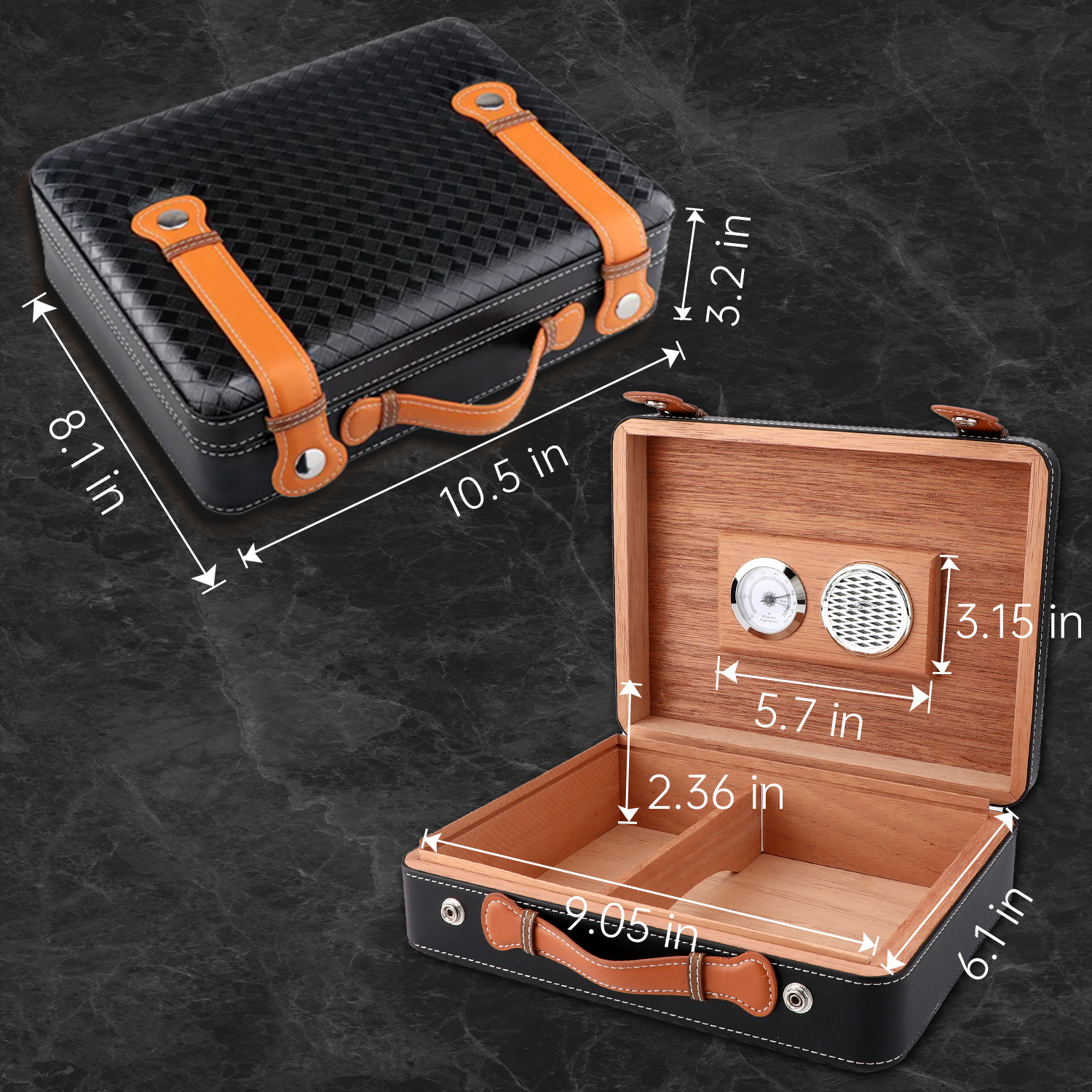 XIFEI Travel Cigar Humidor Box - مراجعة Smoker Box Wood Chip وسعره