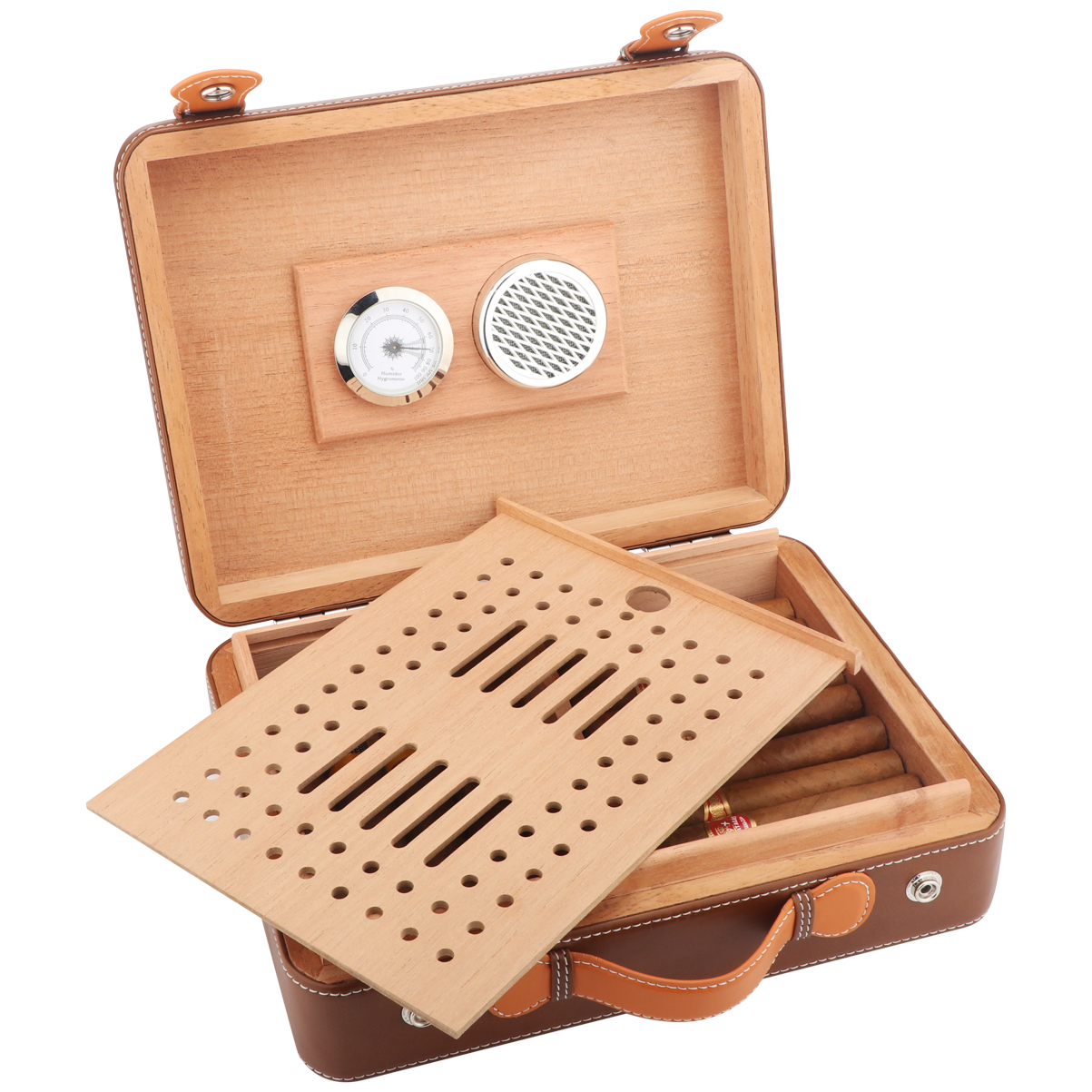 XIFEI Travel Cigar Humidor Box - مراجعة Smoker Box Wood Chip وسعره