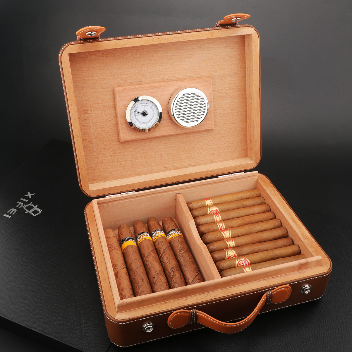XIFEI Travel Cigar Humidor Box - مراجعة Smoker Box Wood Chip وسعره