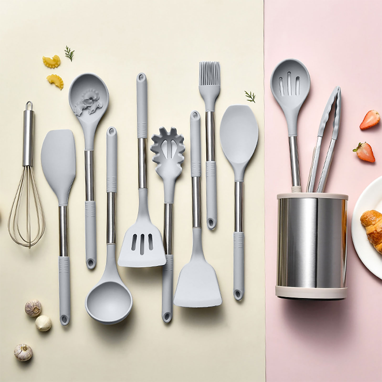Kitchen Utensils Set Silicone  - مراجعة Home Cooking Utensil Set وسعره