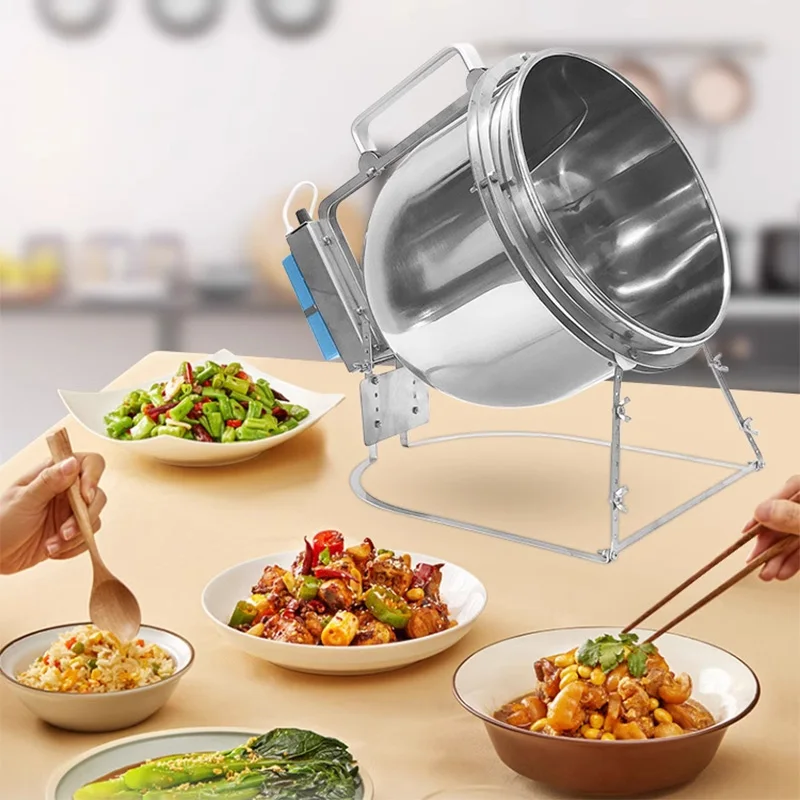 Stainless Steel Stir Fryer Lar - مراجعة Home Cooking Machine وسعره