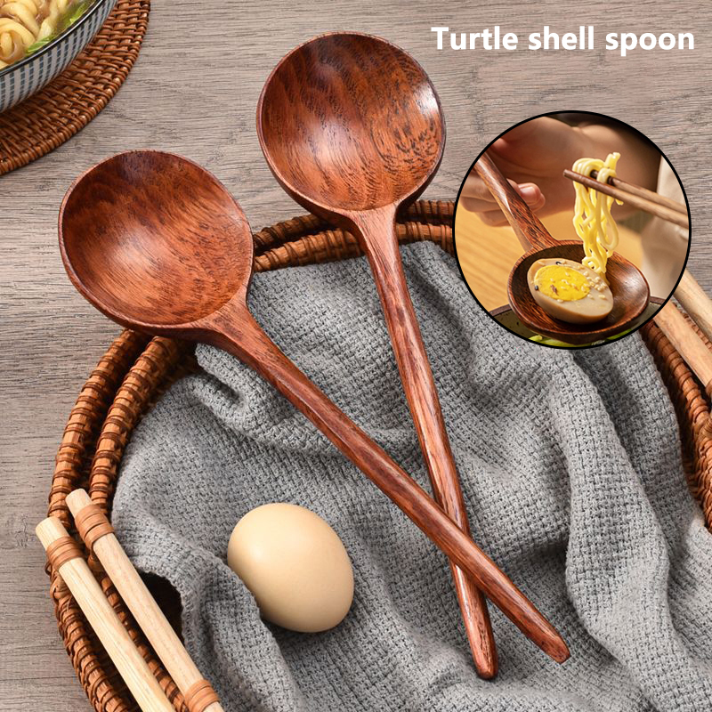 Long Handle Ramen Wooden Spoon - مراجعة Home Cooking Services وسعره