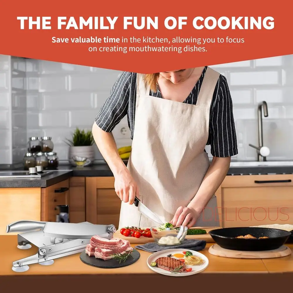 Meat Slicer Manual Ribs Cutter - مراجعة Home Cooking Machine وسعره