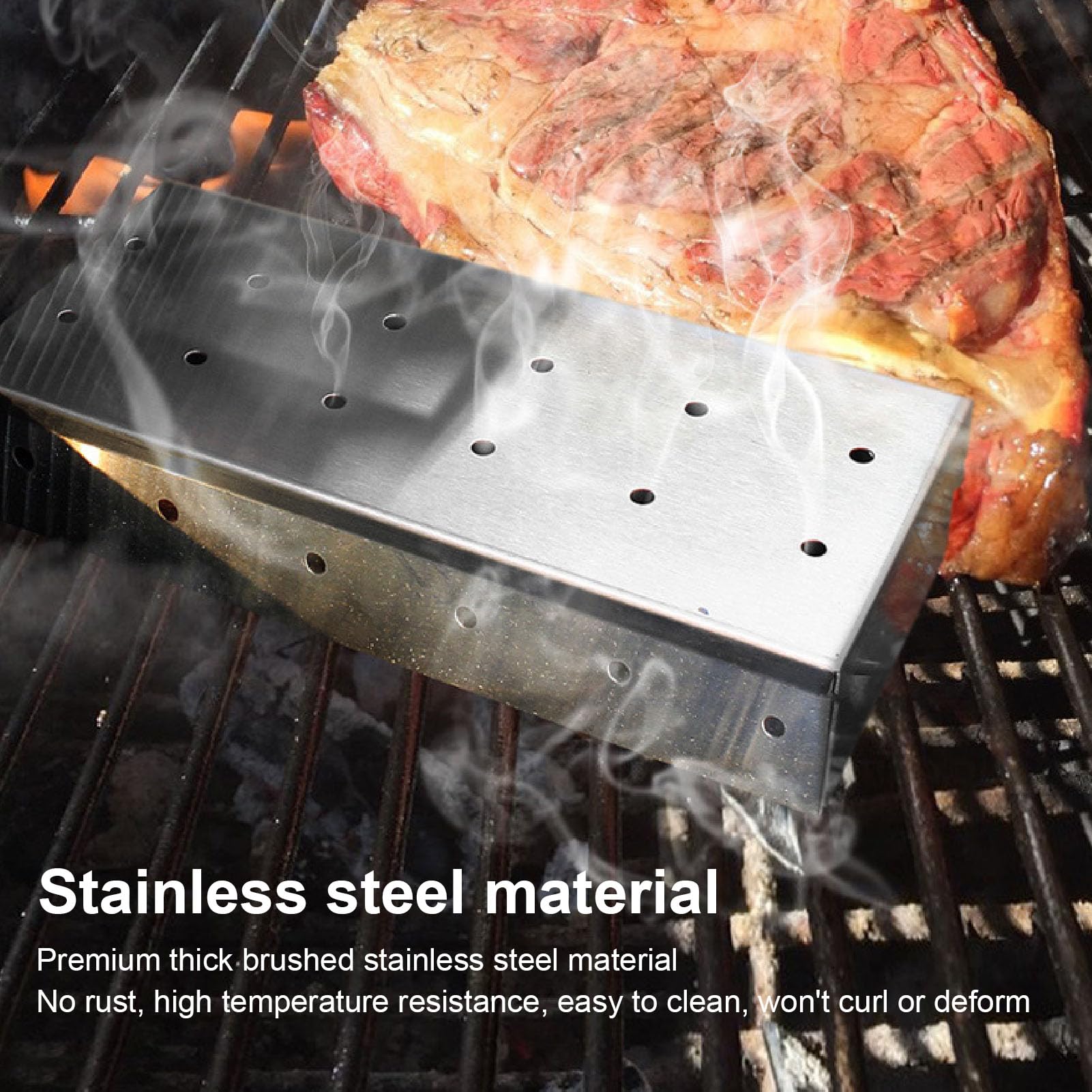 Heavy Duty Stainless Steel Smo - مراجعة Smoker Box Wood Chip وسعره