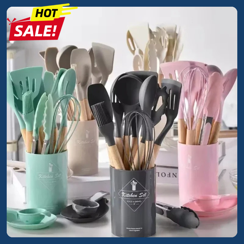 12Pcs Silicone Utensils Set No - مراجعة Home Cooking Utensil Set وسعره