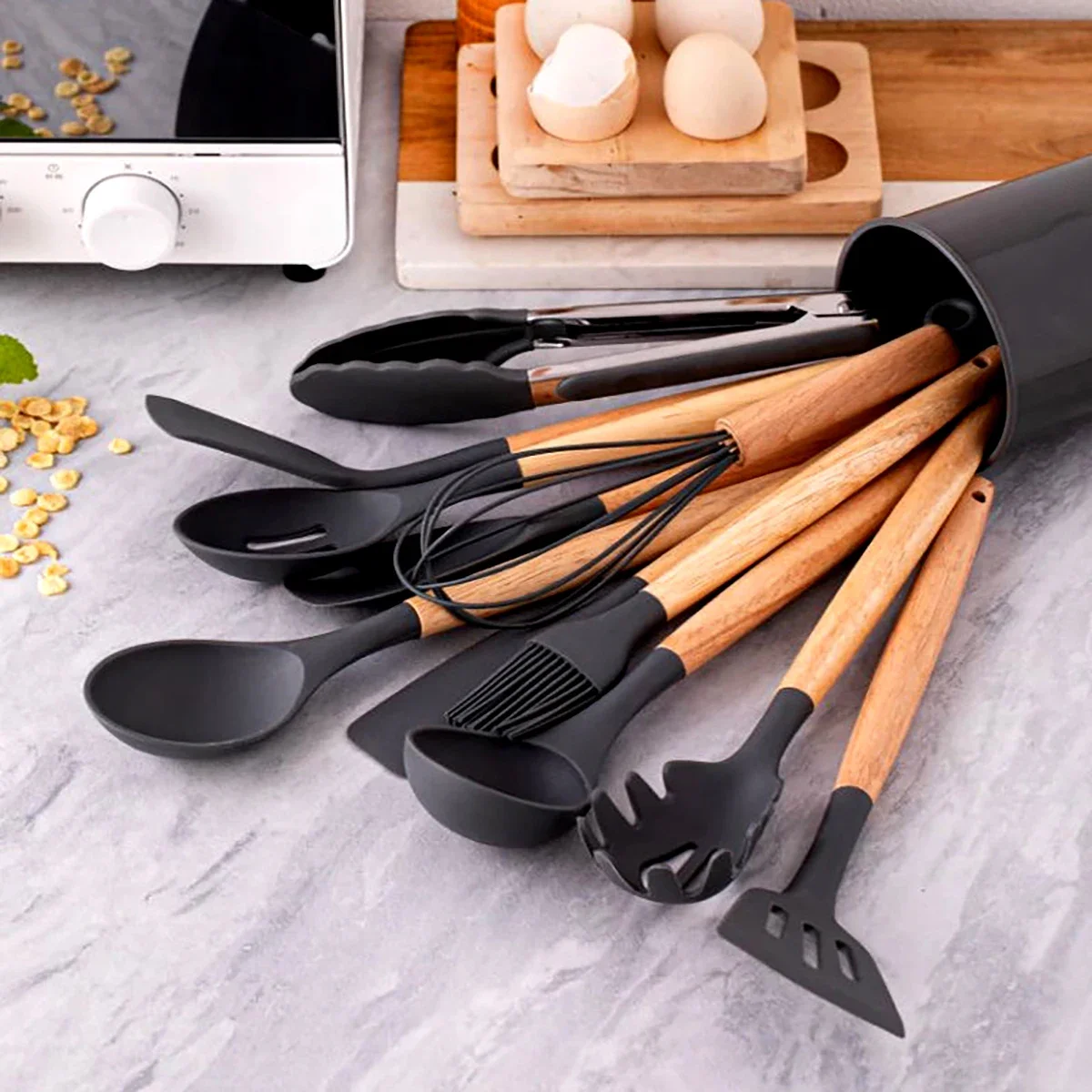 12Pcs Silicone Utensils Set No - مراجعة Home Cooking Utensil Set وسعره
