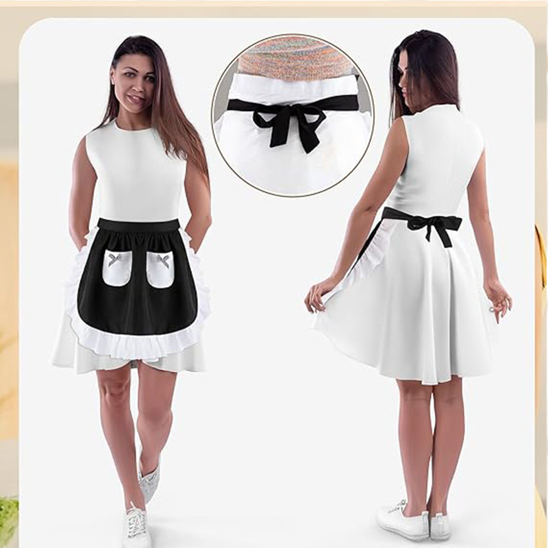 Elegant Lace Short Apron With  - مراجعة Home Cooking Services وسعره