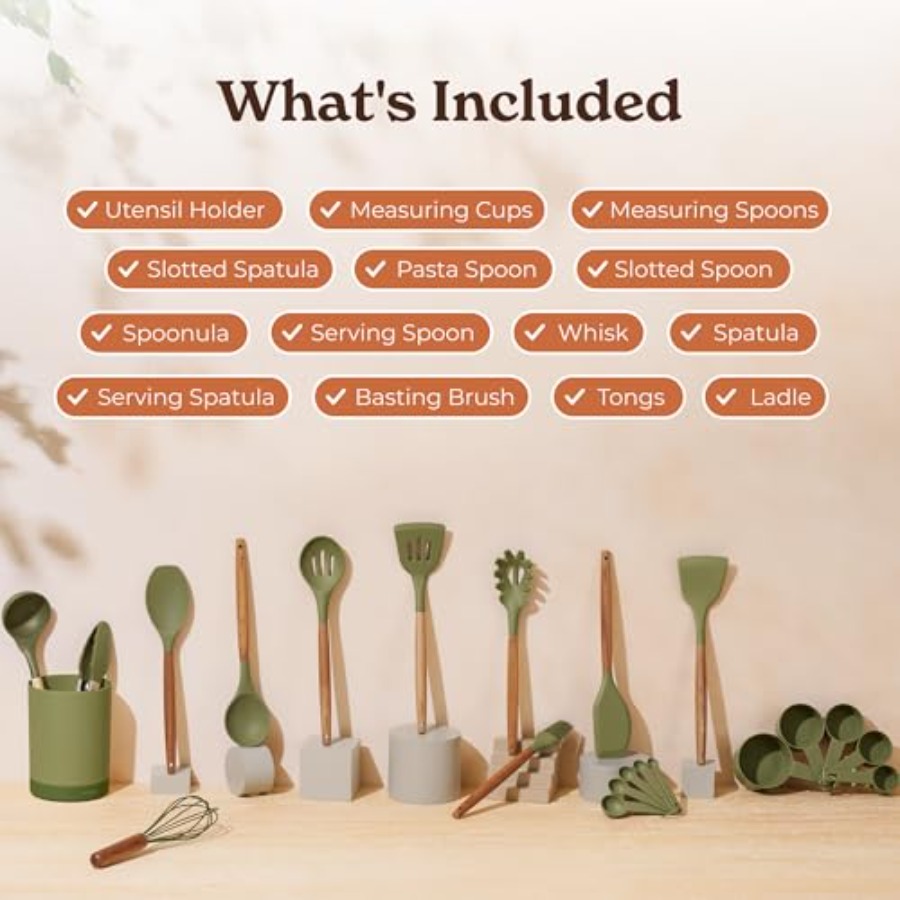Silicone Kitchen Utensils Set  - مراجعة Home Cooking Utensil Set وسعره
