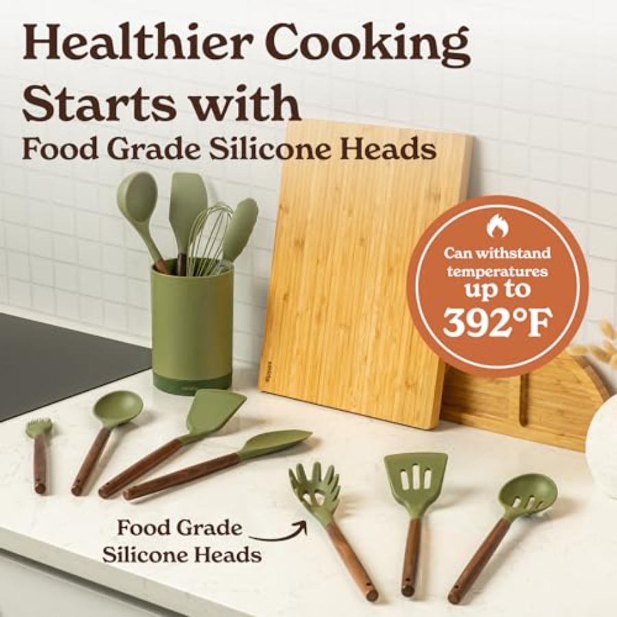 Silicone Kitchen Utensils Set  - مراجعة Home Cooking Utensil Set وسعره