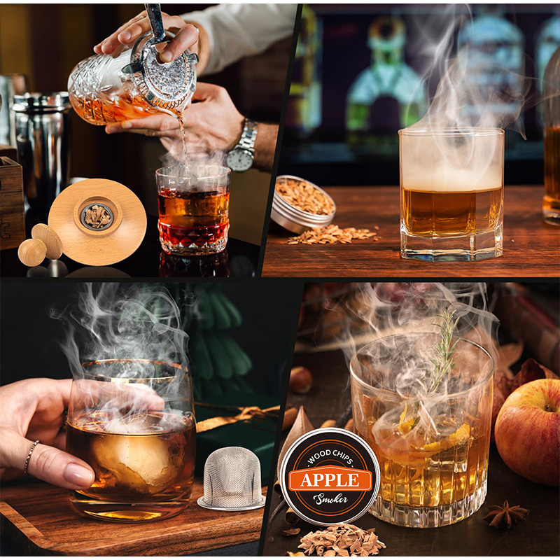 Premium Whiskey Cocktail Smoke - مراجعة Smoker Box Wood Chip وسعره