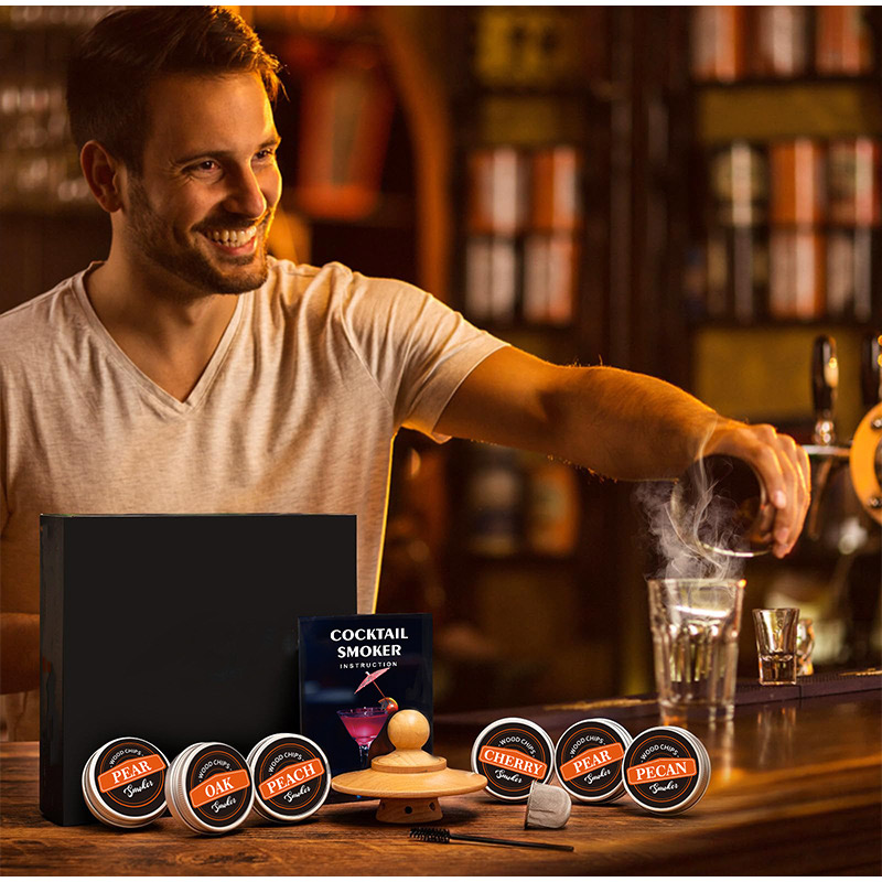 Premium Whiskey Cocktail Smoke - مراجعة Smoker Box Wood Chip وسعره