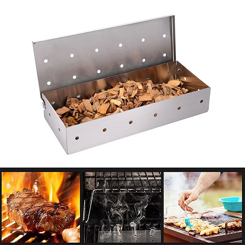 BBQ Smoker Box Stainless Steel - مراجعة Smoker Box Wood Chip وسعره