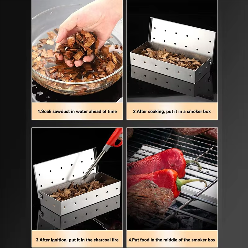 BBQ Smoker Box Stainless Steel - مراجعة Smoker Box Wood Chip وسعره