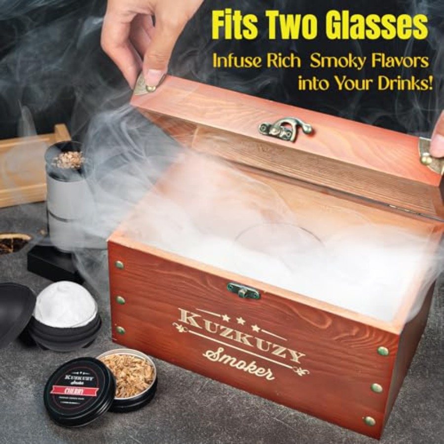 Cocktail Smoker Kit - Whiskey  - مراجعة Smoker Box Wood Chip وسعره