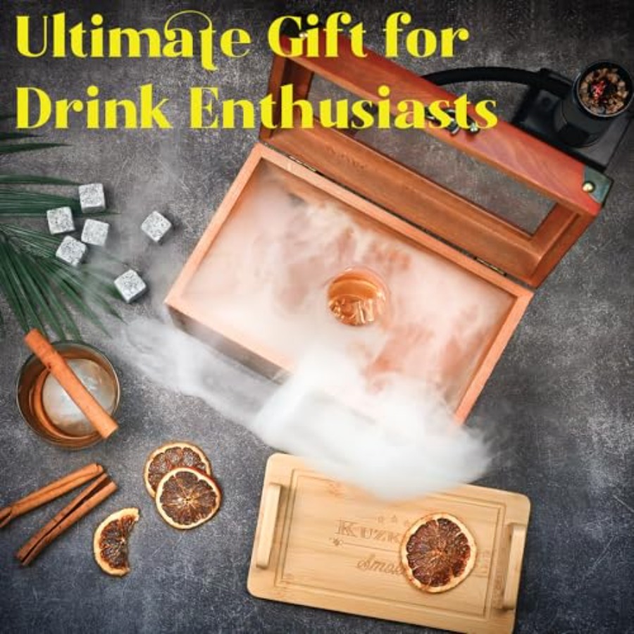 Cocktail Smoker Kit - Whiskey  - مراجعة Smoker Box Wood Chip وسعره