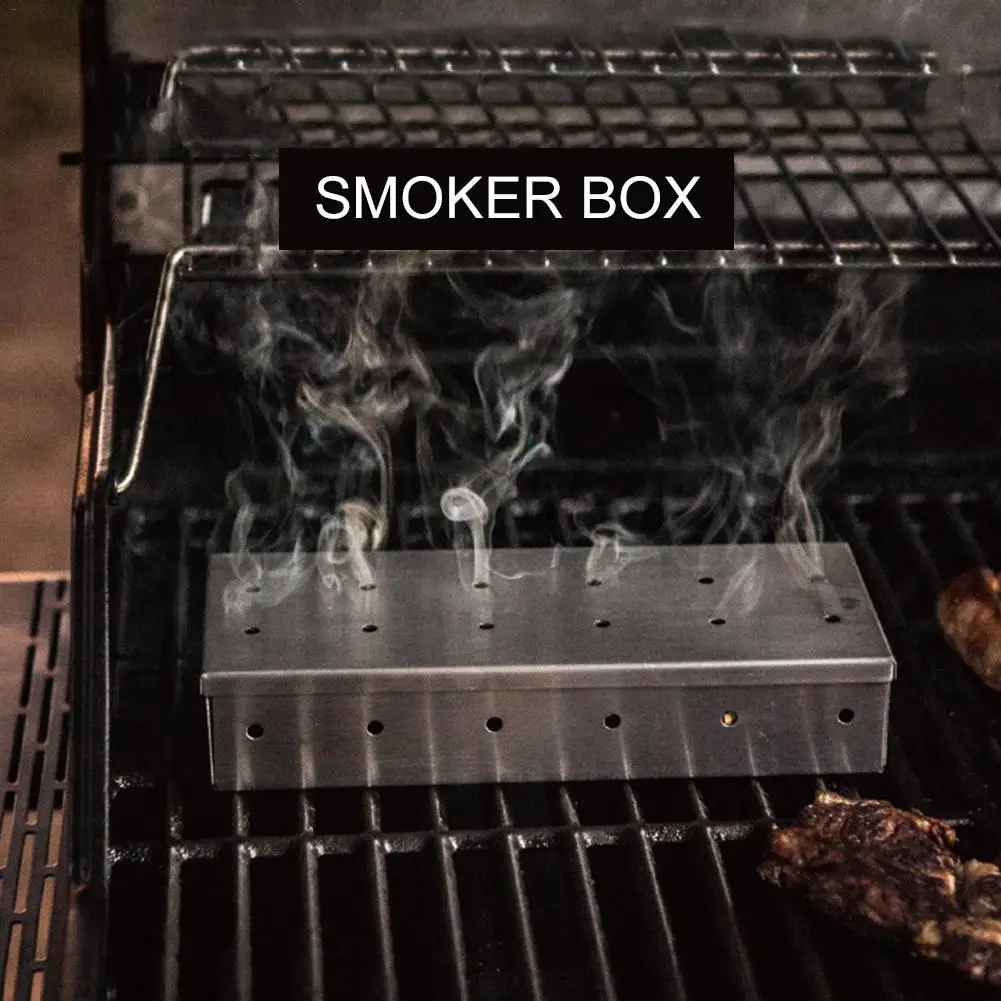 HQ Wood Chips BBQ Smoker Box f - مراجعة Smoker Box Wood Chip وسعره