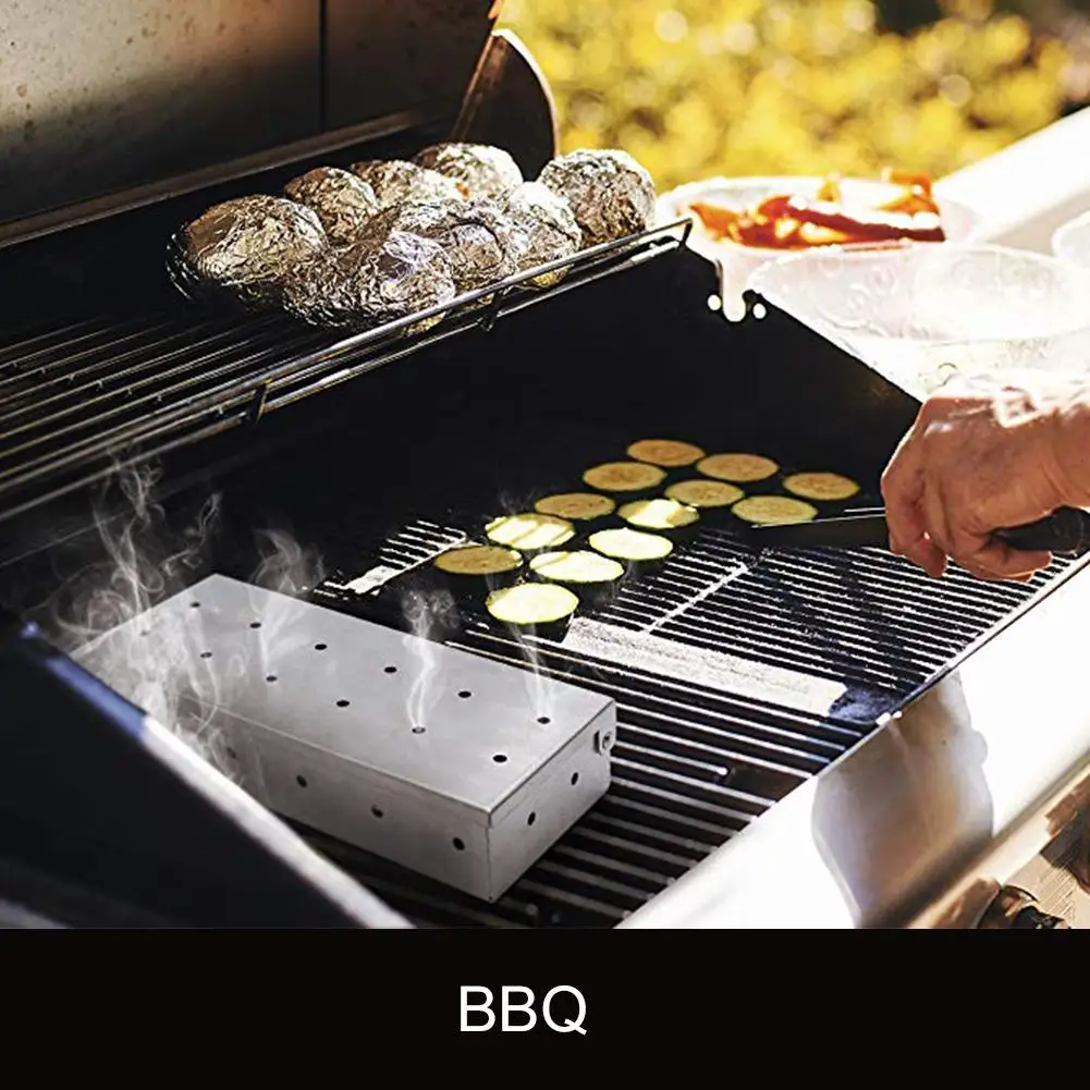 HQ Wood Chips BBQ Smoker Box f - مراجعة Smoker Box Wood Chip وسعره