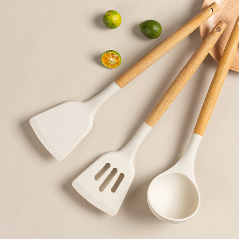 Heat Resistant Wooden Handle S - مراجعة Home Cooking Utensil Set وسعره