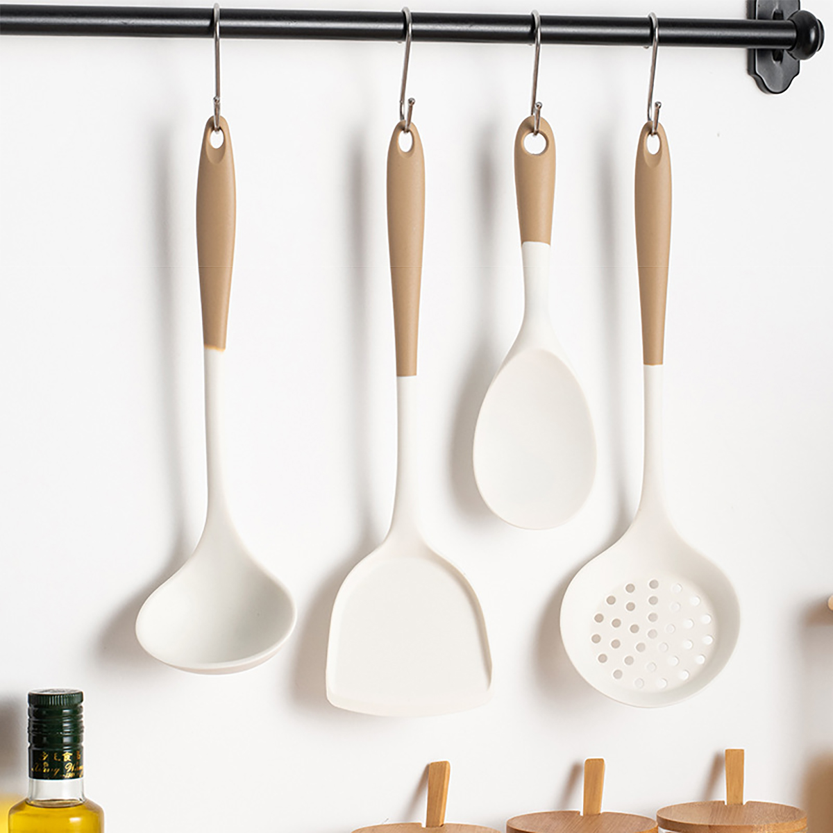 4pcs Silicone Kitchenware Uten - مراجعة Home Cooking Utensil Set وسعره