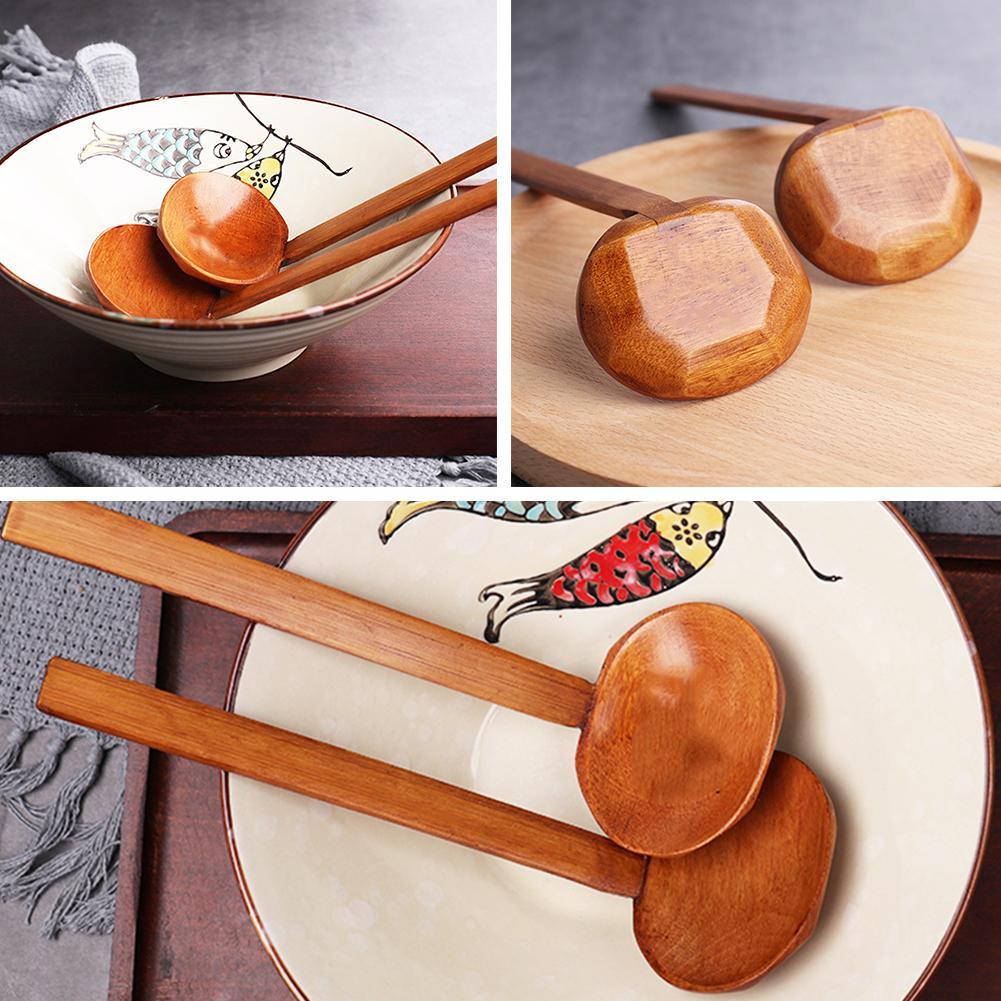 New Long Handle Ramen Wooden S - مراجعة Home Cooking Utensil Set وسعره