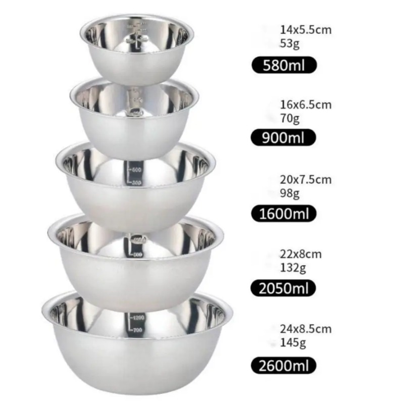 Stainless Steel Mixing Bowls P - مراجعة Home Cooking Services وسعره
