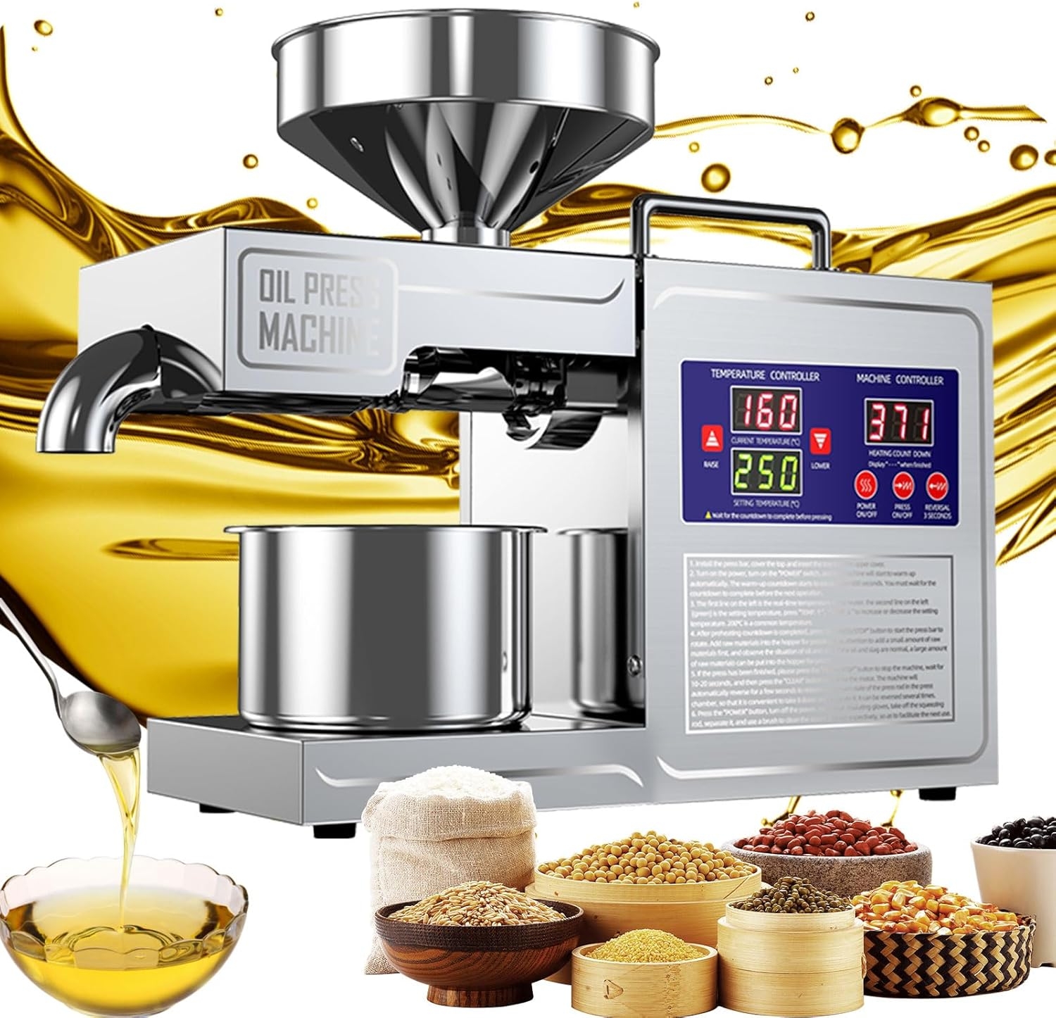NEW 2025 Model 304 Stainless S - مراجعة Home Cooking Oil Making Machine وسعره