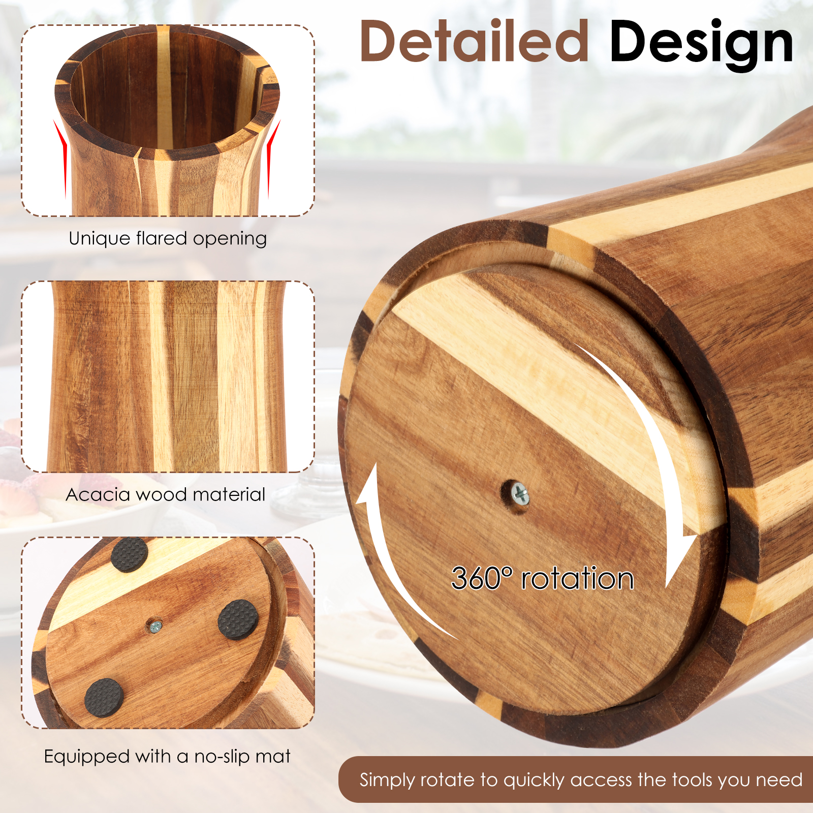 360° Rotating Utensil Holder W - مراجعة Home Cooking Services وسعره
