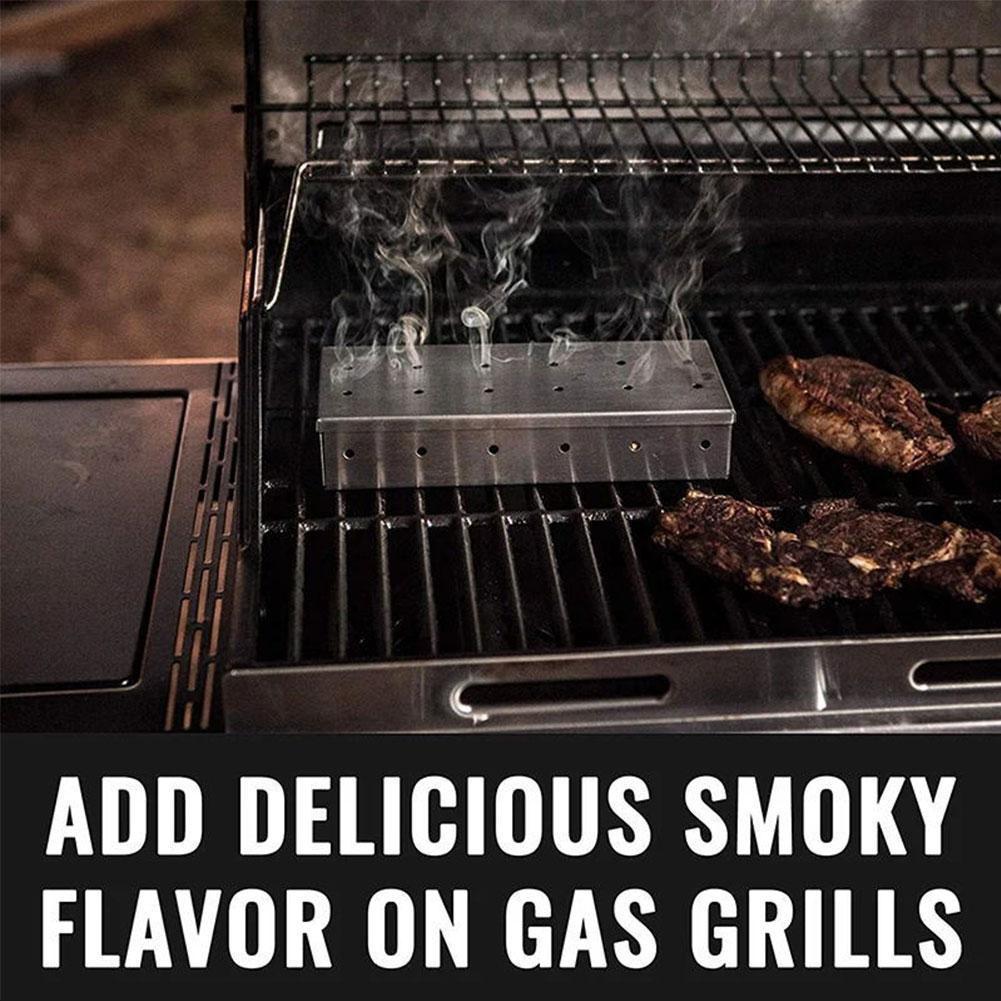 Stainless Steel BBQ Smoker Box - مراجعة Smoker Box Wood Chip وسعره