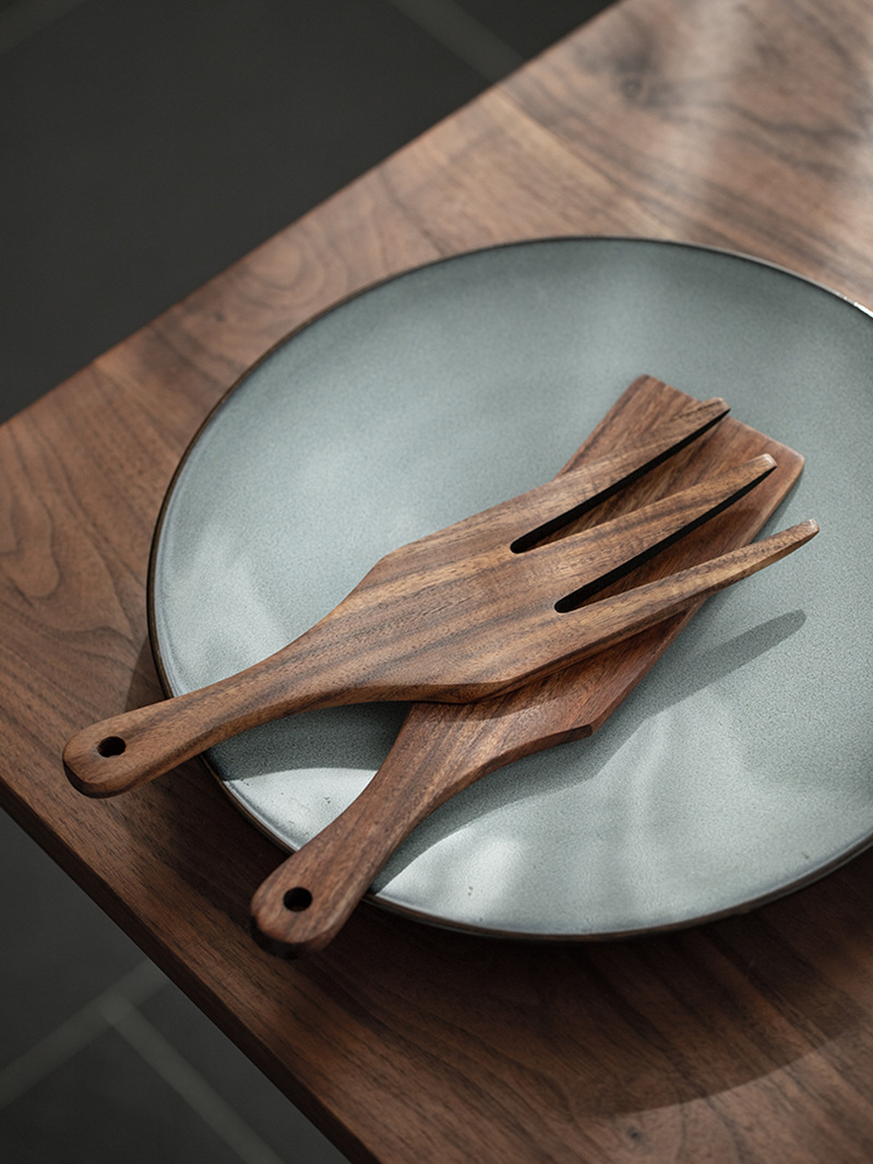 Wooden Salad Server, Wood Sala - مراجعة Home Cooking Utensil Set وسعره