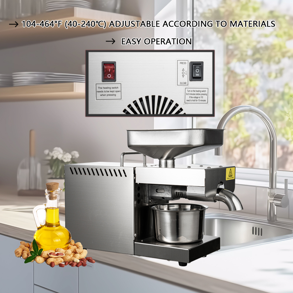 1500W 110V/220V Automatic Cold - مراجعة Home Cooking Oil Making Machine وسعره