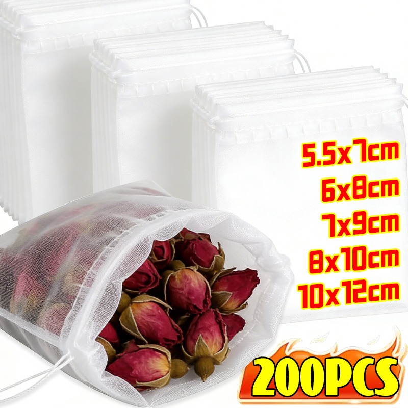 200/50Pcs Nylon Tea Bags Small - مراجعة Home Cooking Services وسعره