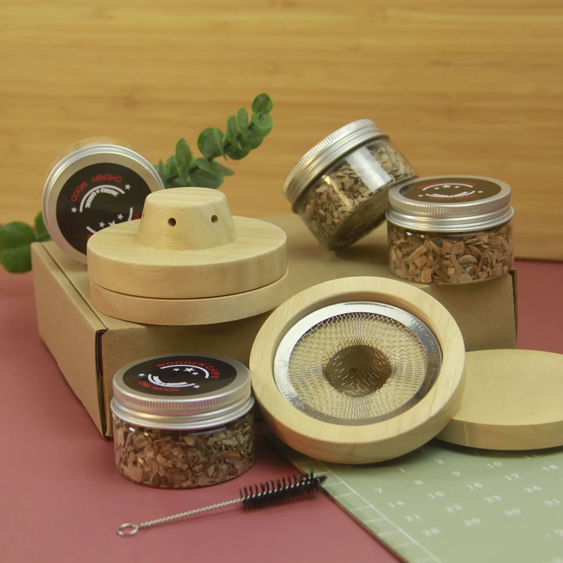 NEW Cocktail Smoker Set Bar Wo - مراجعة Smoker Box Wood Chip وسعره