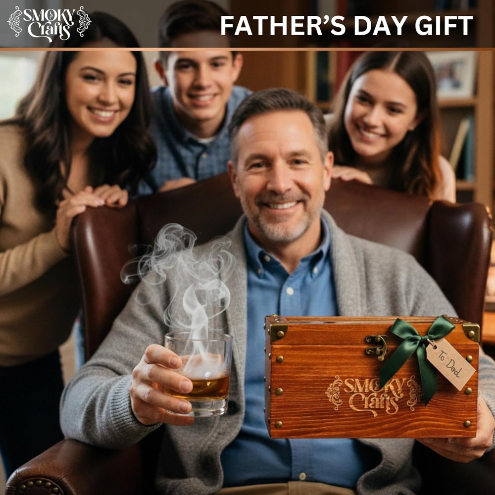 Whiskey Smoker Kit with Smoke  - مراجعة Smoker Box Wood Chip وسعره