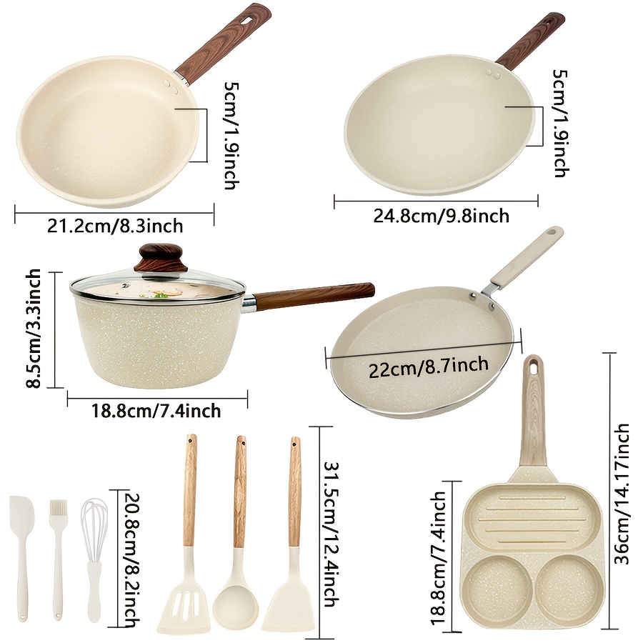 12/15pcs Nonstick Pans Pots Se - مراجعة Home Cooking Utensil Set وسعره
