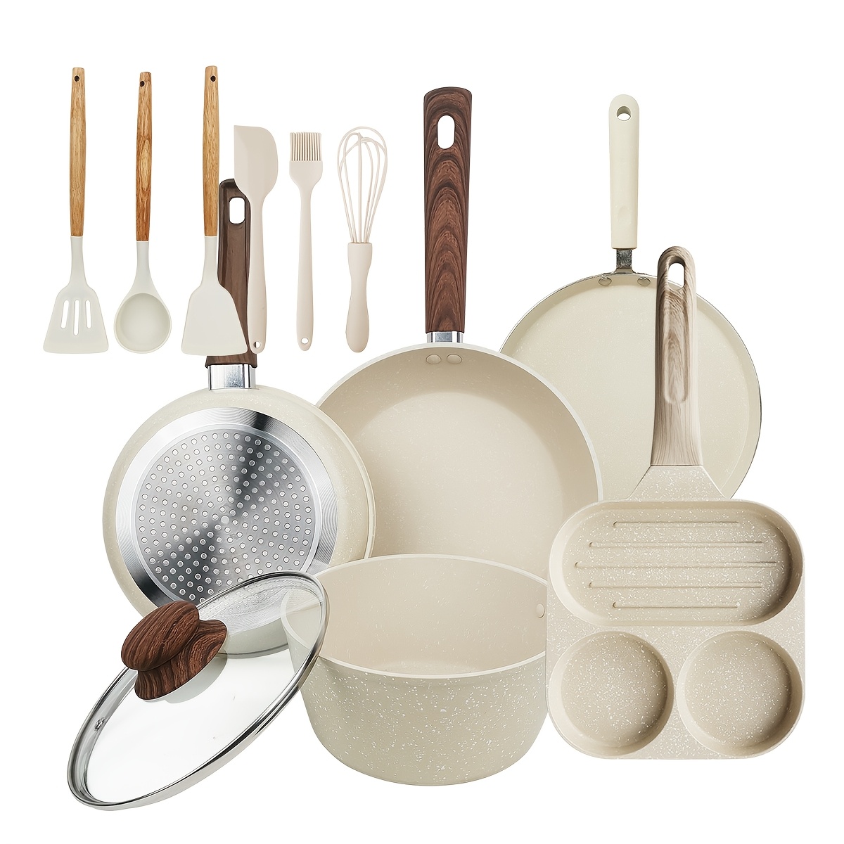 12/15pcs Nonstick Pans Pots Se - مراجعة Home Cooking Utensil Set وسعره