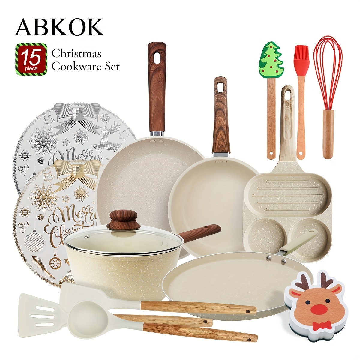 12/15pcs Nonstick Pans Pots Se - مراجعة Home Cooking Utensil Set وسعره