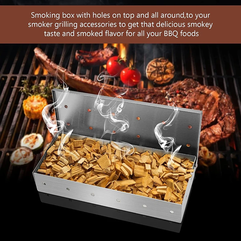 Stainless Steel Wood Chip Smok - مراجعة Smoker Box Wood Chip وسعره