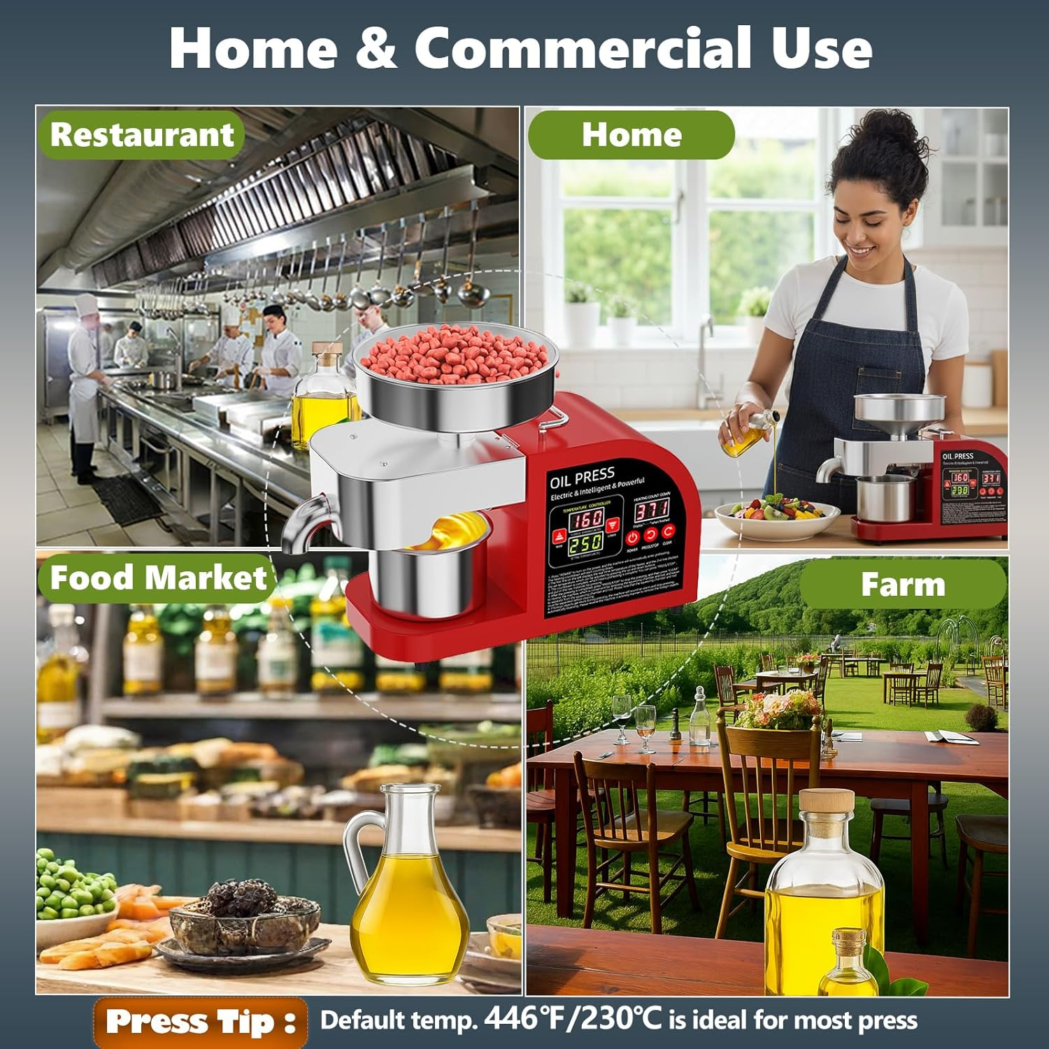 Professional 2-in-1 Oil Press  - مراجعة Home Cooking Oil Making Machine وسعره