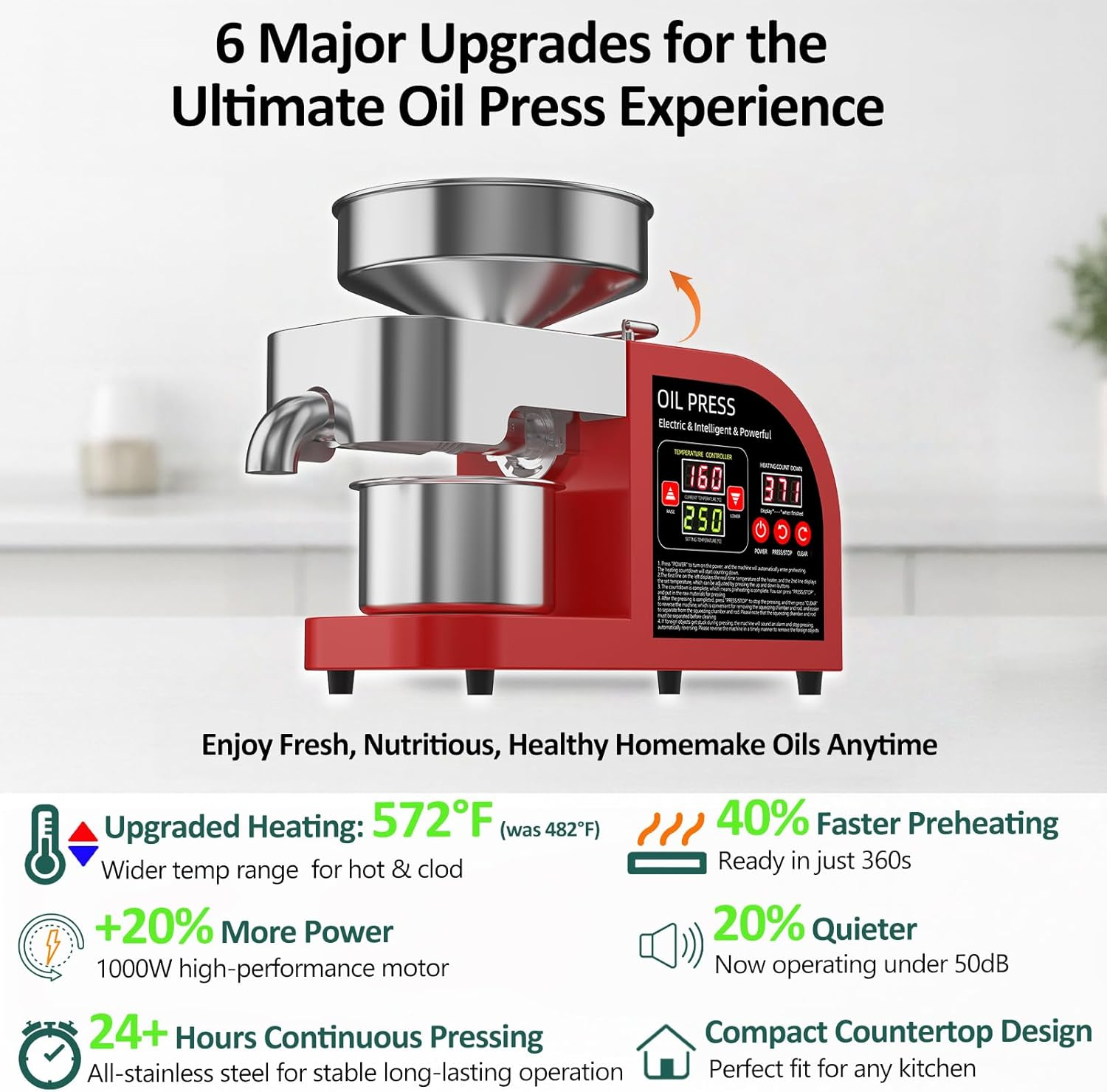 Professional 2-in-1 Oil Press  - مراجعة Home Cooking Oil Making Machine وسعره