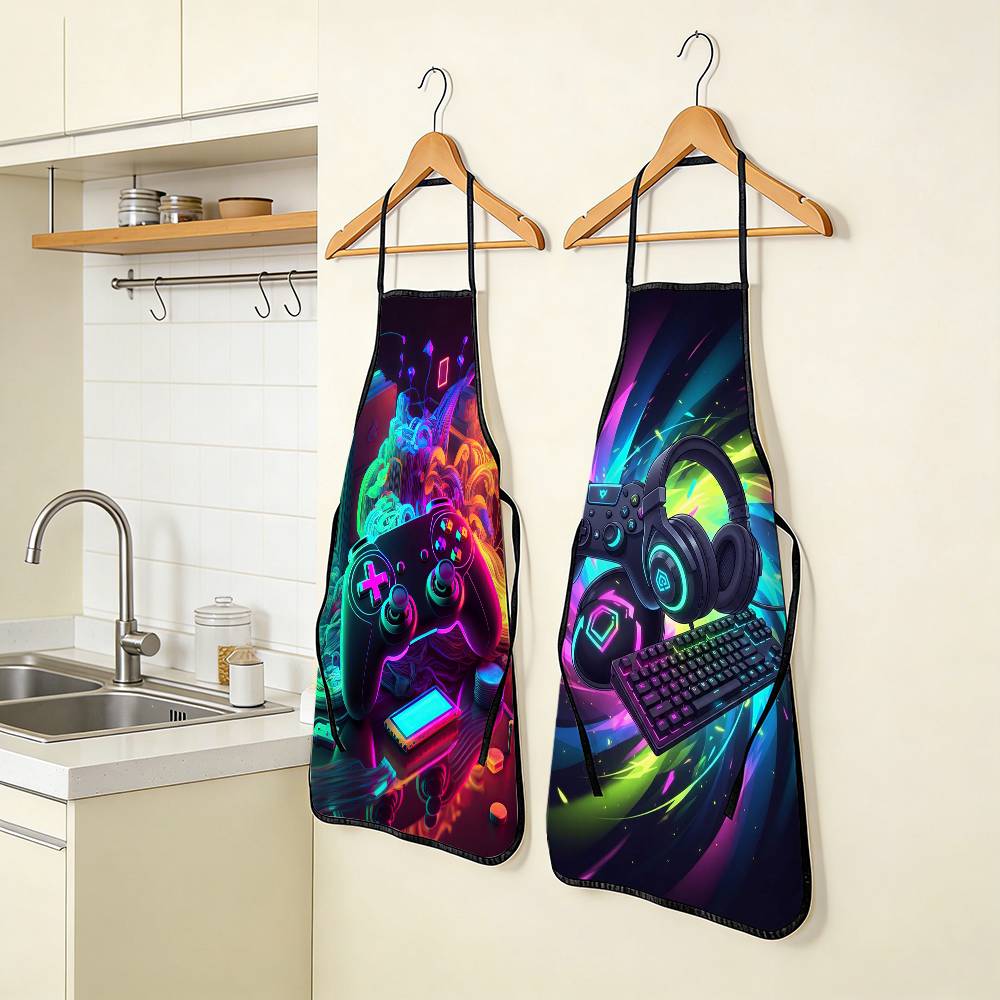 1PC Neon Video Game Apron with - مراجعة Home Cooking Video وسعره