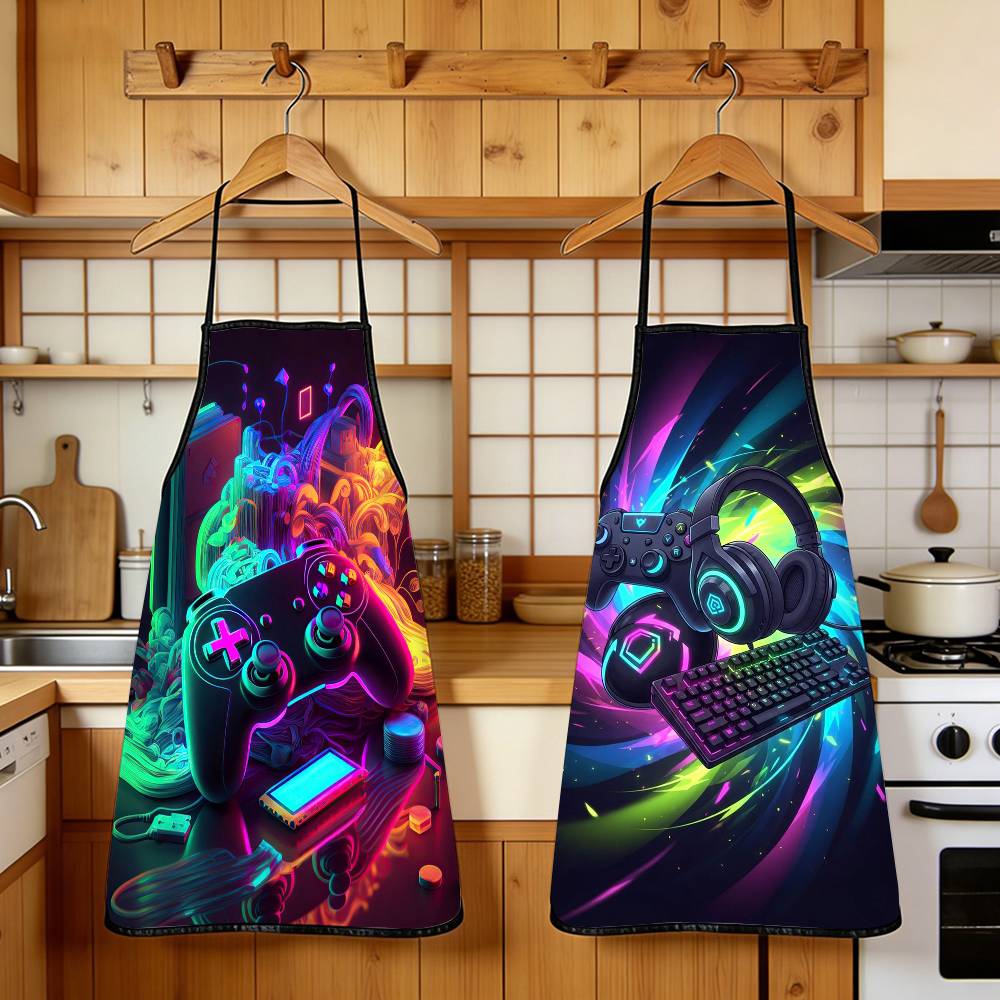 1PC Neon Video Game Apron with - مراجعة Home Cooking Video وسعره