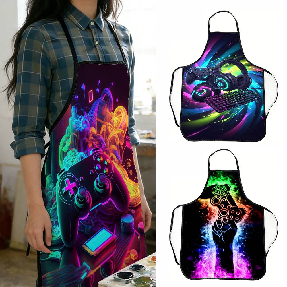 1PC Neon Video Game Apron with - مراجعة Home Cooking Video وسعره